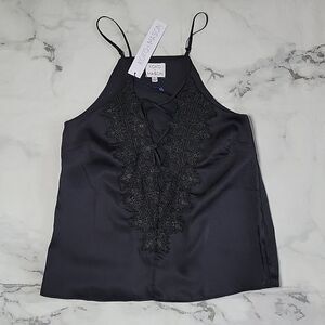 KoKo + Mason Black lace tank